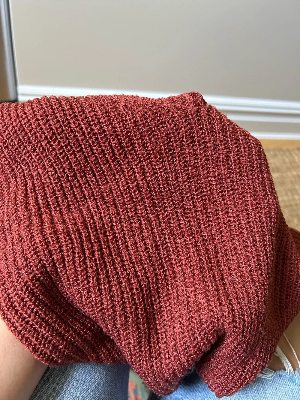 Mod Ref Ribbed V-Neck Tank - Rust - Picture 3 of 3
